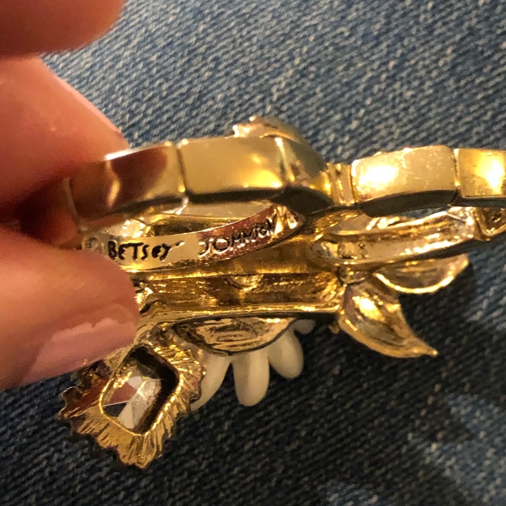 Betsy Johnson Floral Statement Ring - image 5